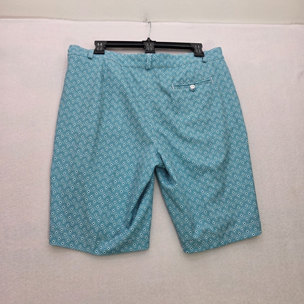 Lady Hagen Womens 10 Golf‎ Shorts Teal Geometric Stretch - Picture 2 of 7